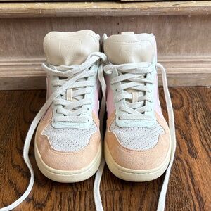 Veja women’s high top pastel sneakers
